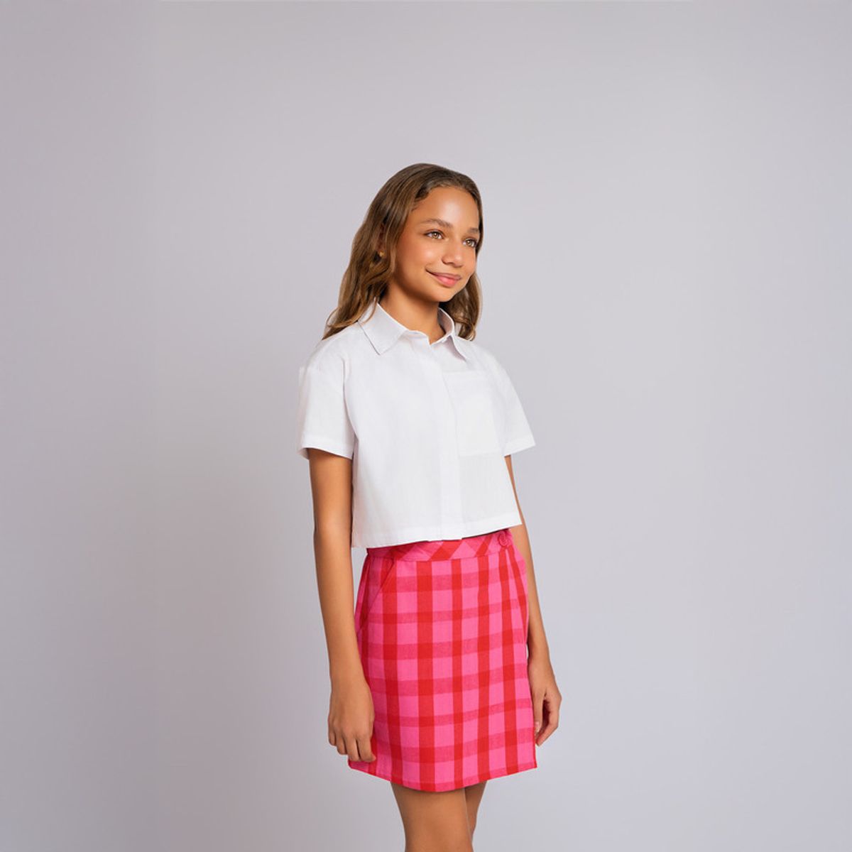 QTORSE - Falda para Niña cuadros