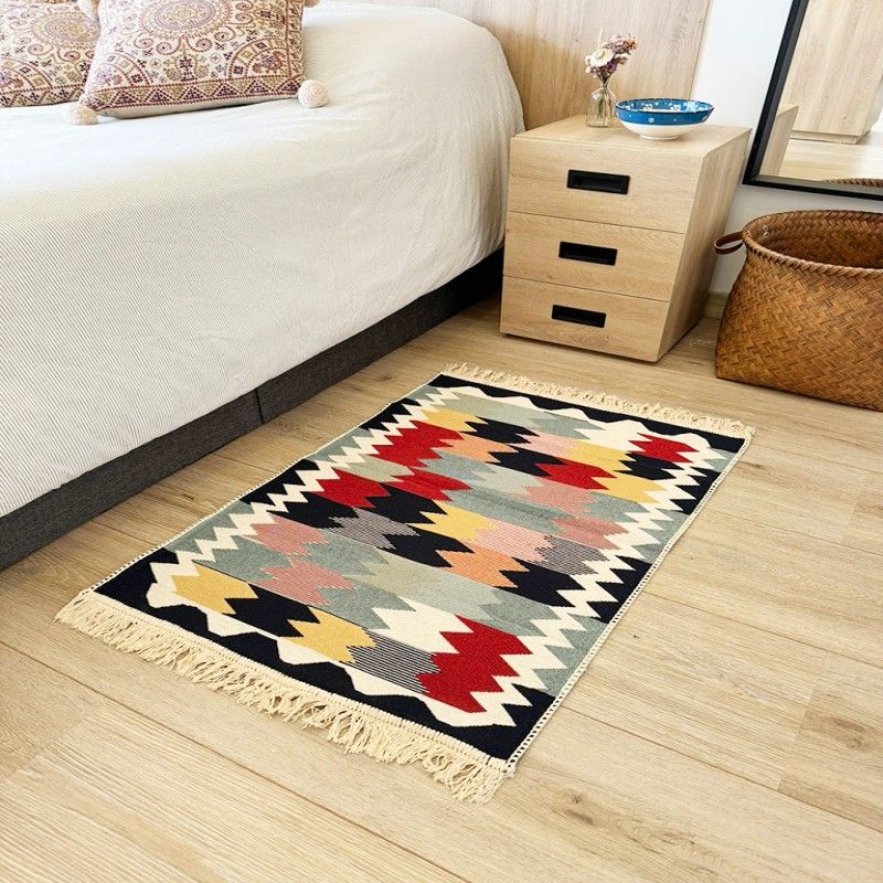 GENERICO - Tapete Kilim Diseño Ushak 90x60 cm - Galata rojo