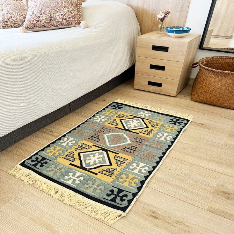 GENERICO - Tapete Kilim Diseño Ushak 90x60cm - Yörük Pastel