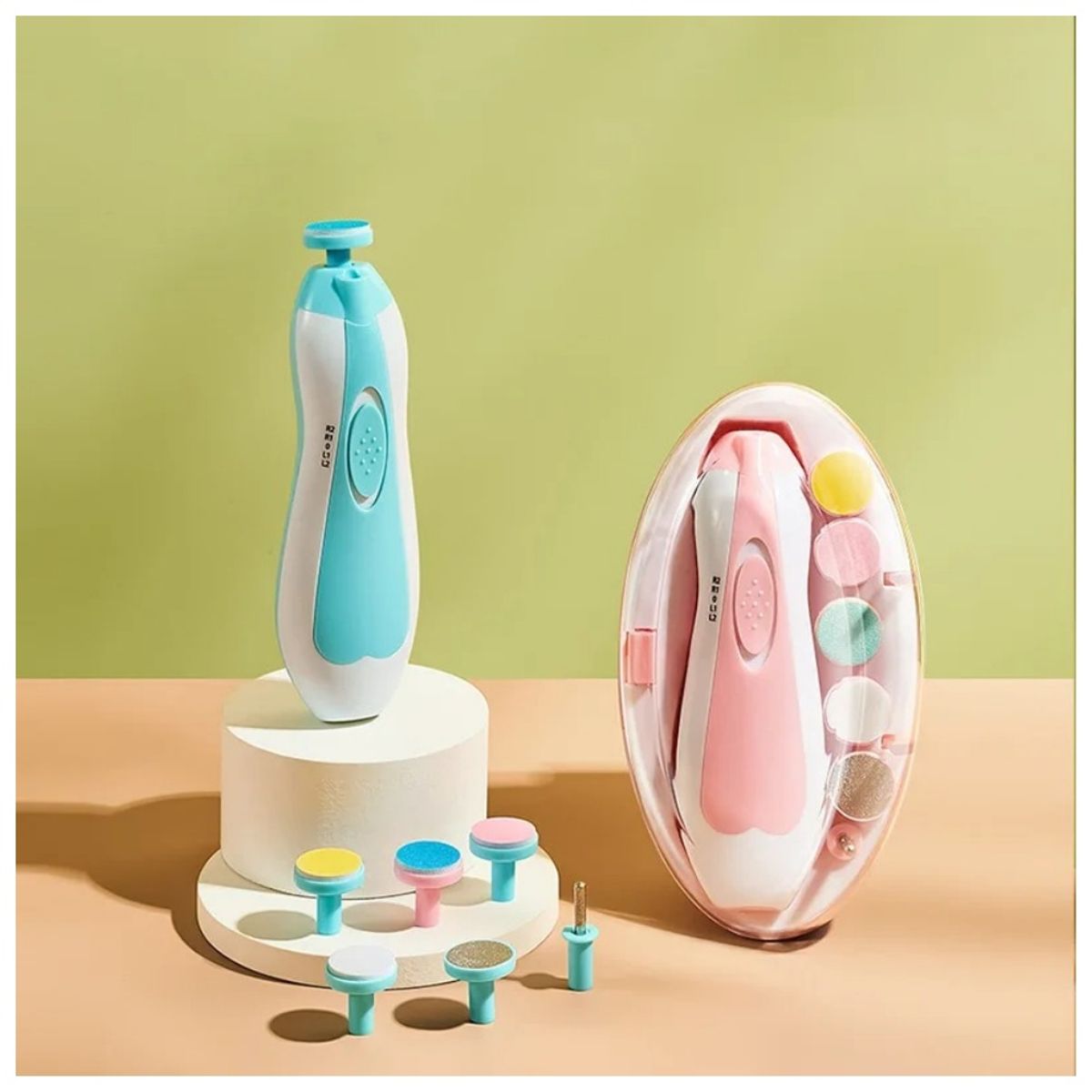 GENERICO - Lima Cortauñas Electrico Para Bebés Niños Color Rosado