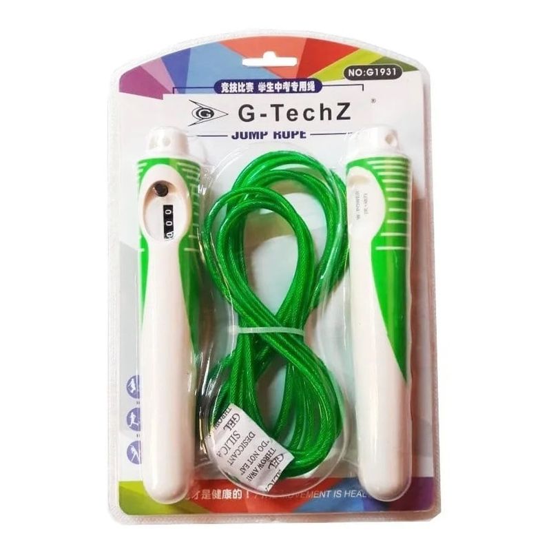 GENERICO - Lazo Para Saltar Con Contador Cuerda Guaya Pvc - Verde