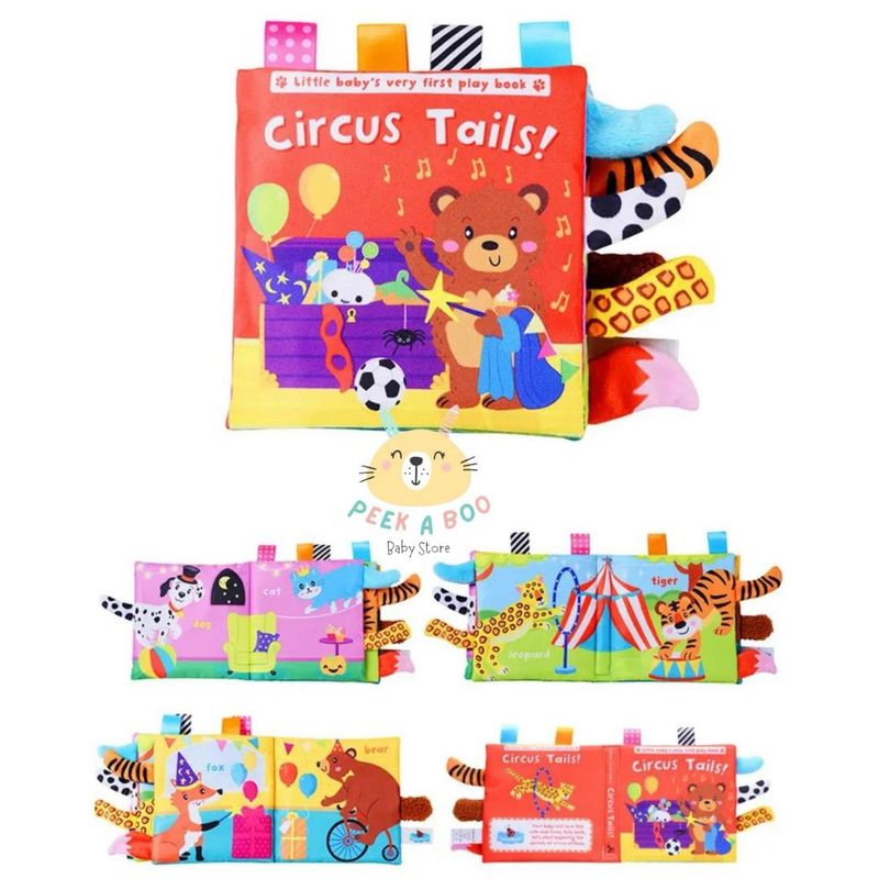 GENERICO - Libro Sensorial De Tela Con Colitas De Estimulación Diseño