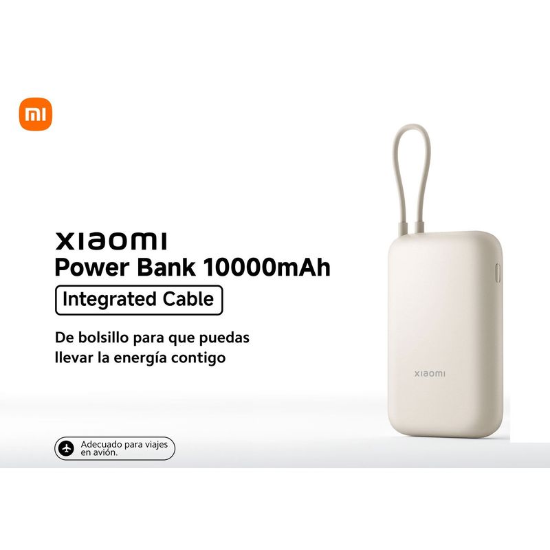 XIAOMI - Xiaomi Power Bank 10000mah Cable Integrado 225W USB-C