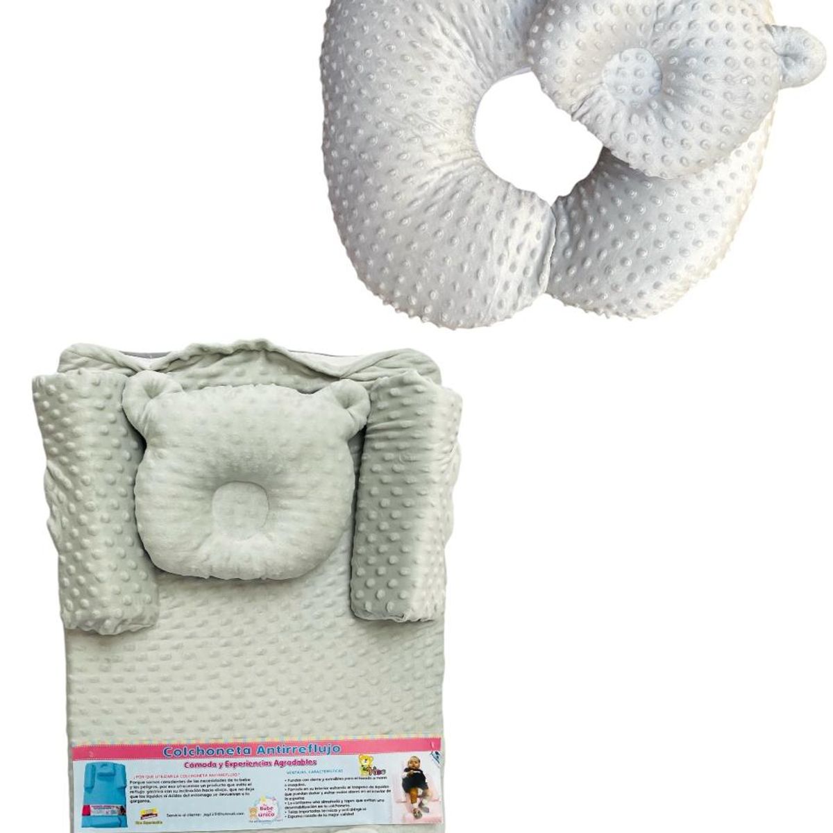 GENERICO - Colchoneta antirreflujo50x75x14 Para Bebe+Cojin De Lactancia