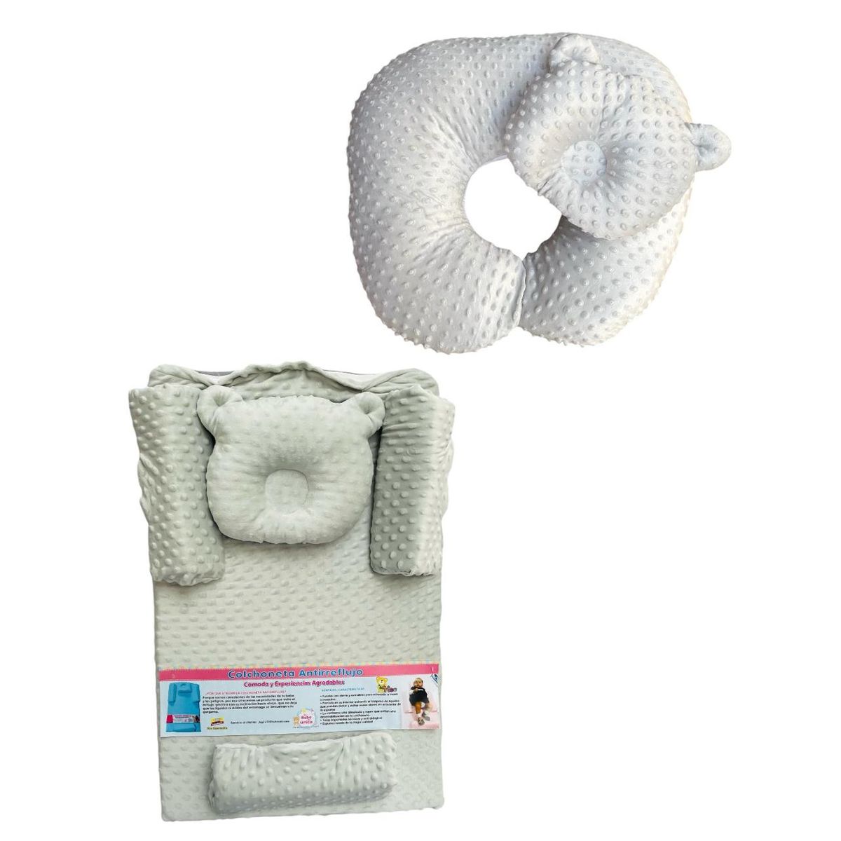 GENERICO - Colchoneta antirreflujo50x75x14 Para Bebe+Cojin De Lactancia