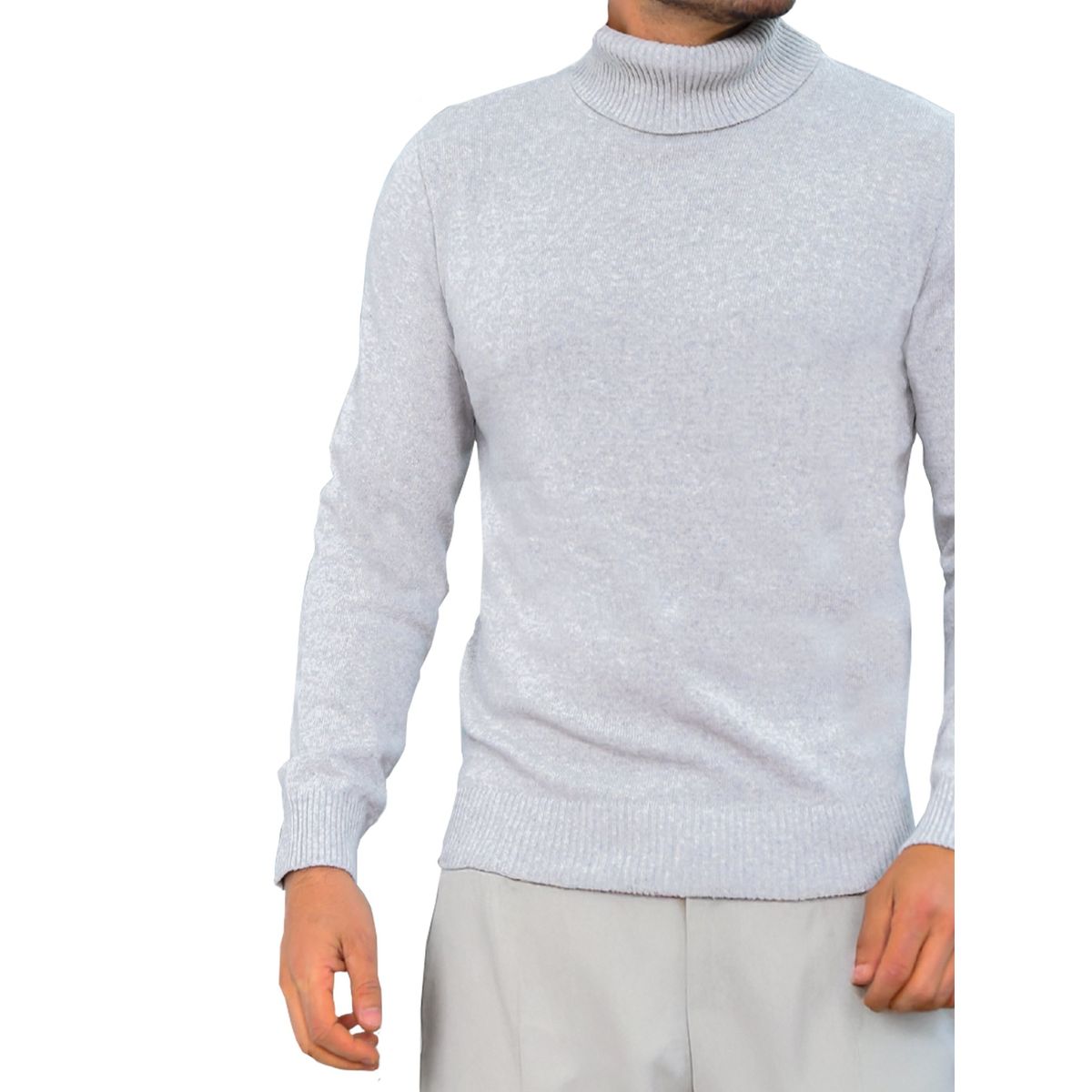 SYK - Buzo Cuello Tortuga Para Hombre Unicolor