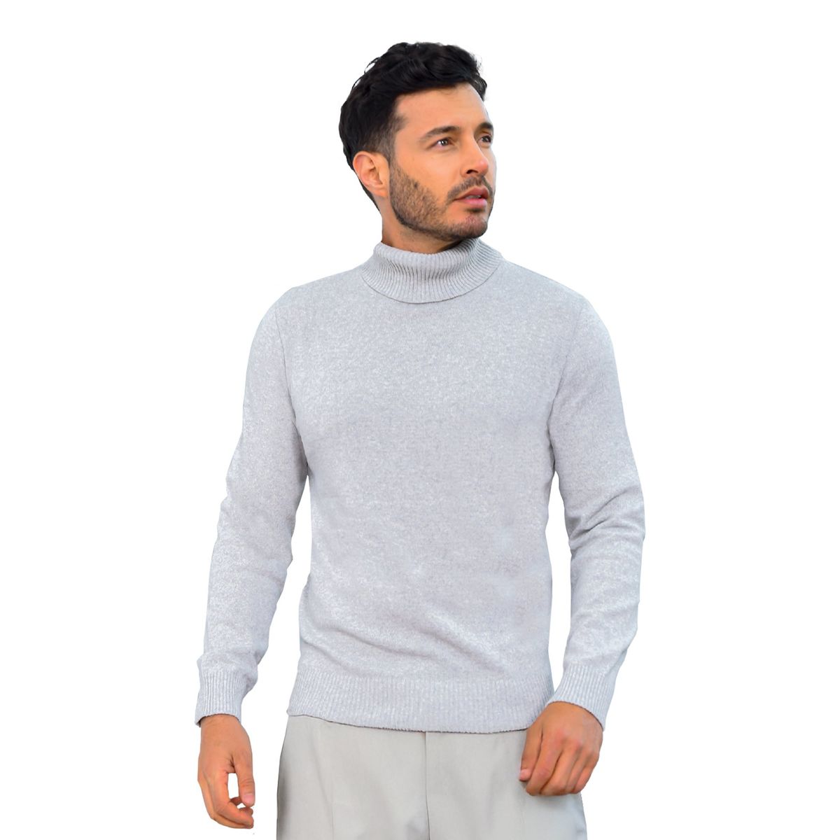 SYK - Buzo Cuello Tortuga Para Hombre Unicolor