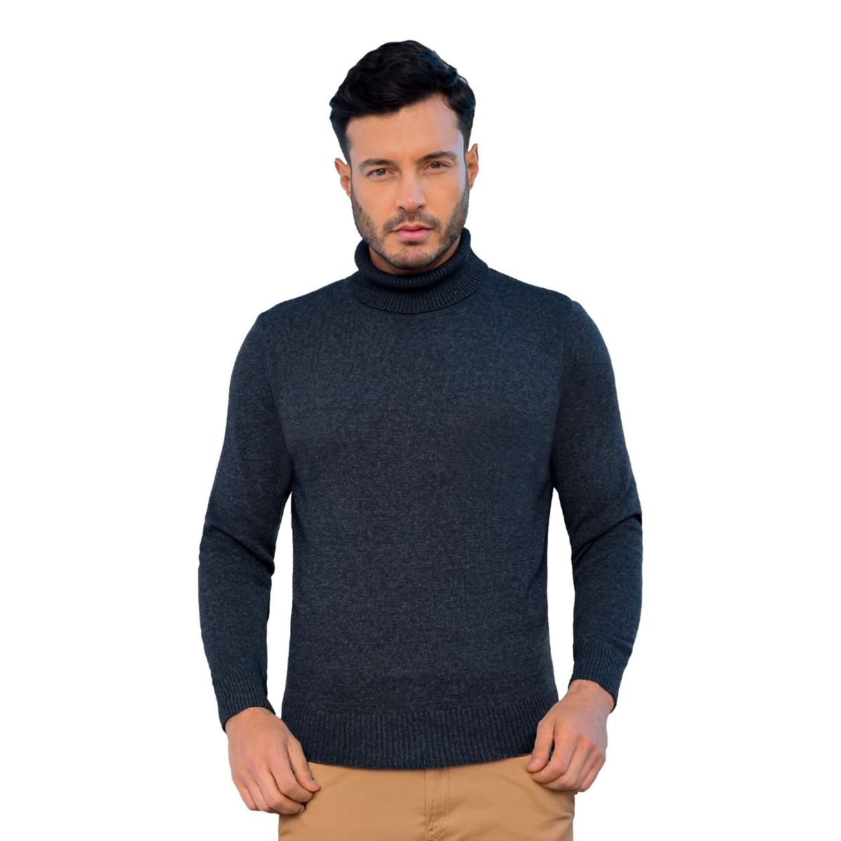 SYK - Buzo Cuello Tortuga Para Hombre Unicolor