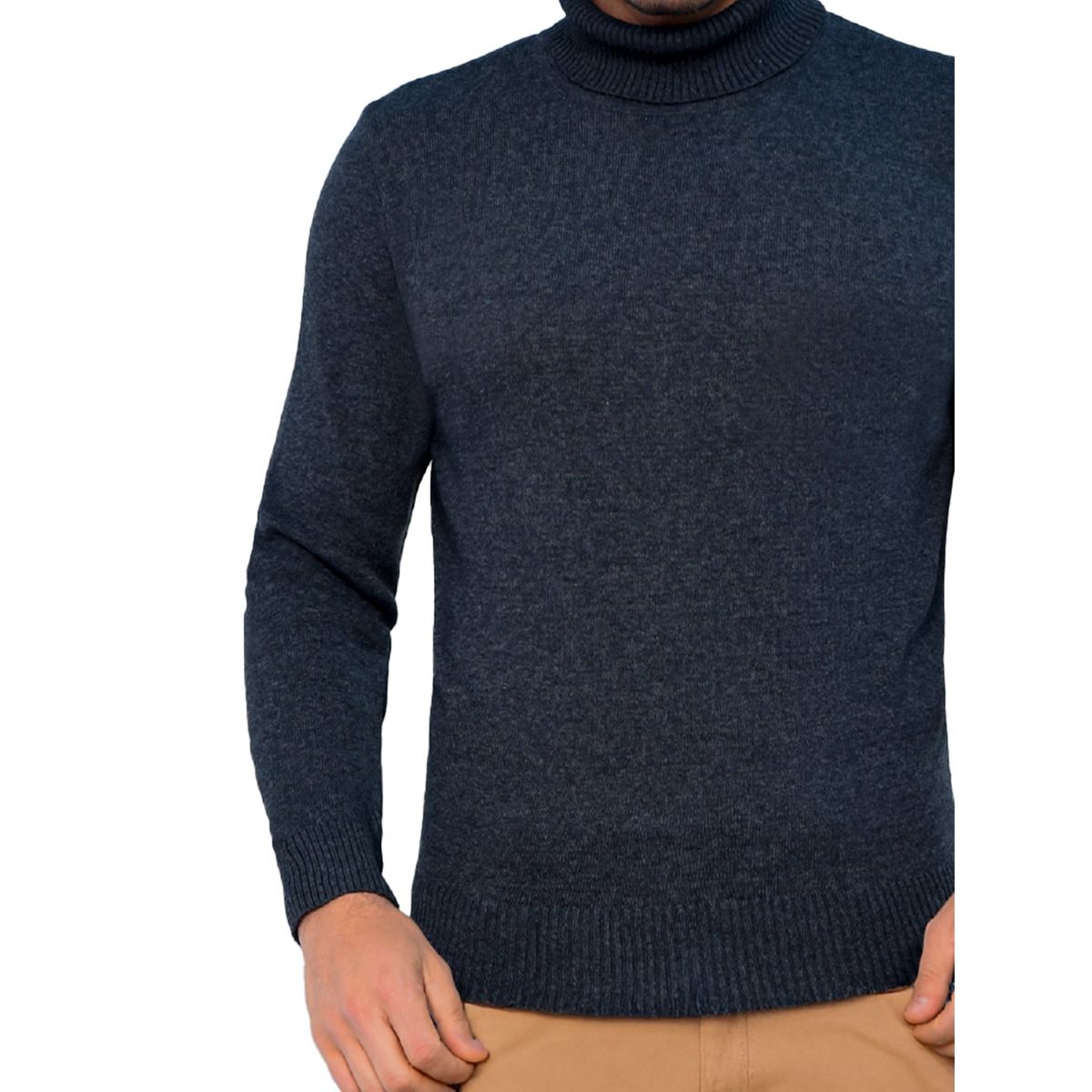 SYK - Buzo Cuello Tortuga Para Hombre Unicolor