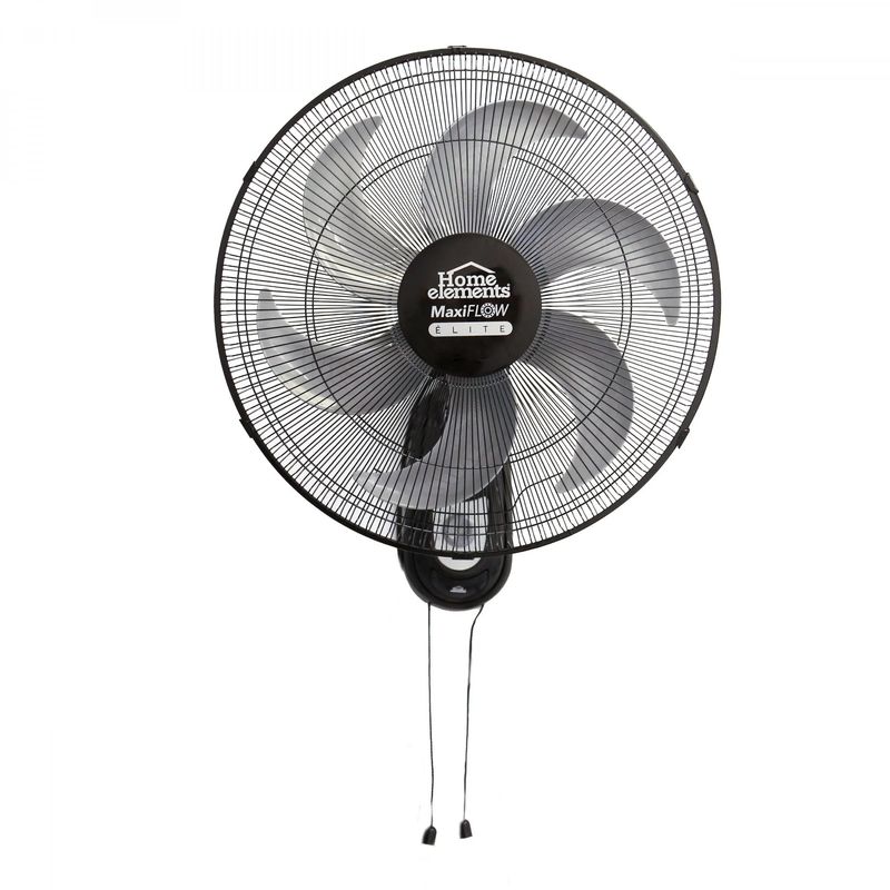 HOME ELEMENTS - Ventilador de Pared 18P Negro