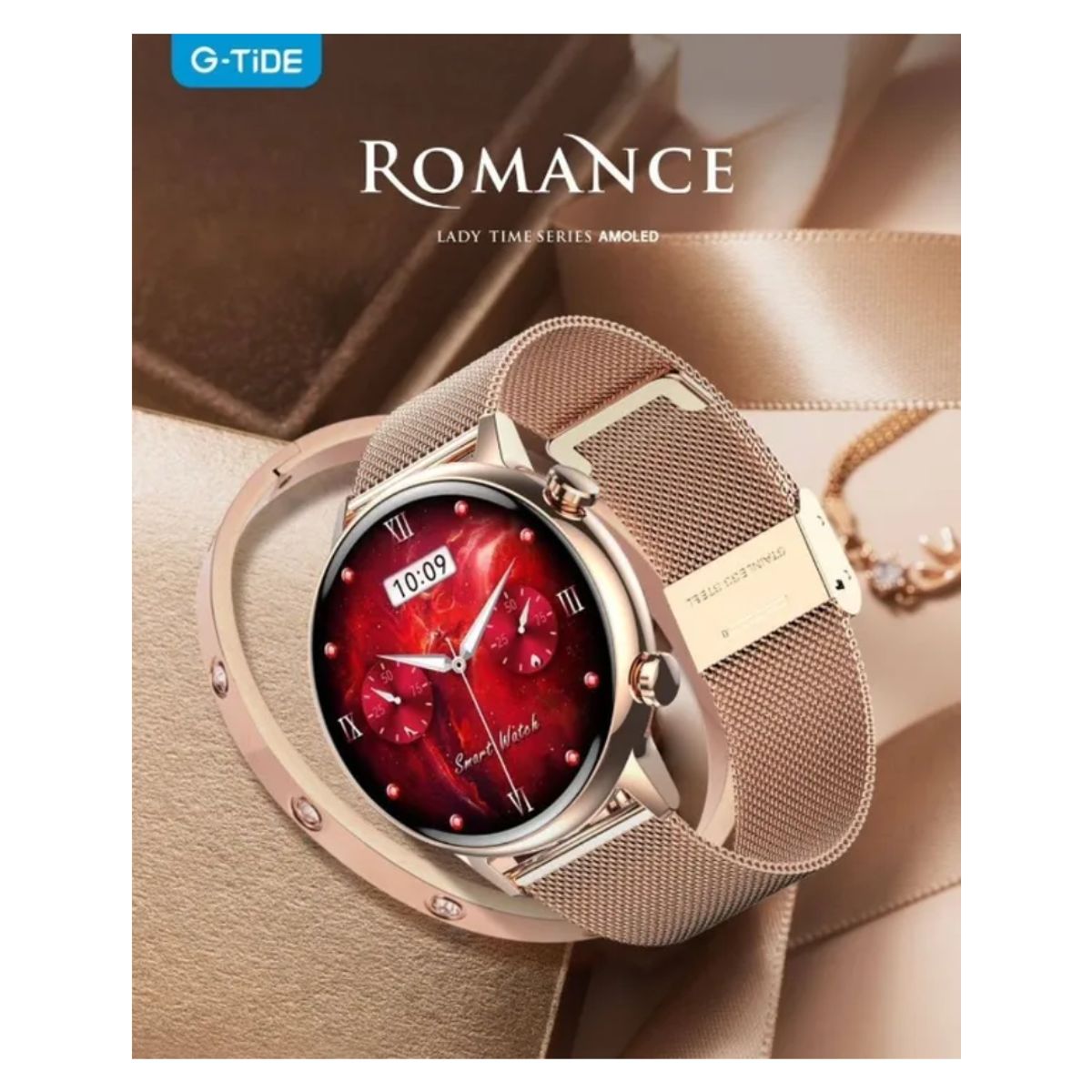 MOBULA - Reloj inteligente G-Tide Romance Pantalla AMOLED - Oro rosa