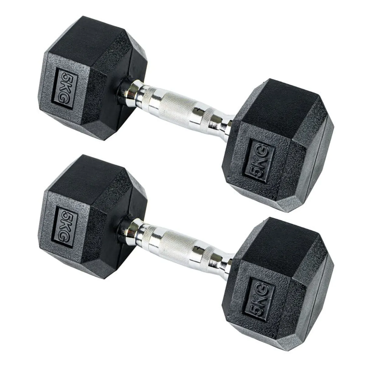 STYLE STARS - Kit x2 Mancuerna Hexagonal 5 Kg  Pesas Entrenamiento Seguro