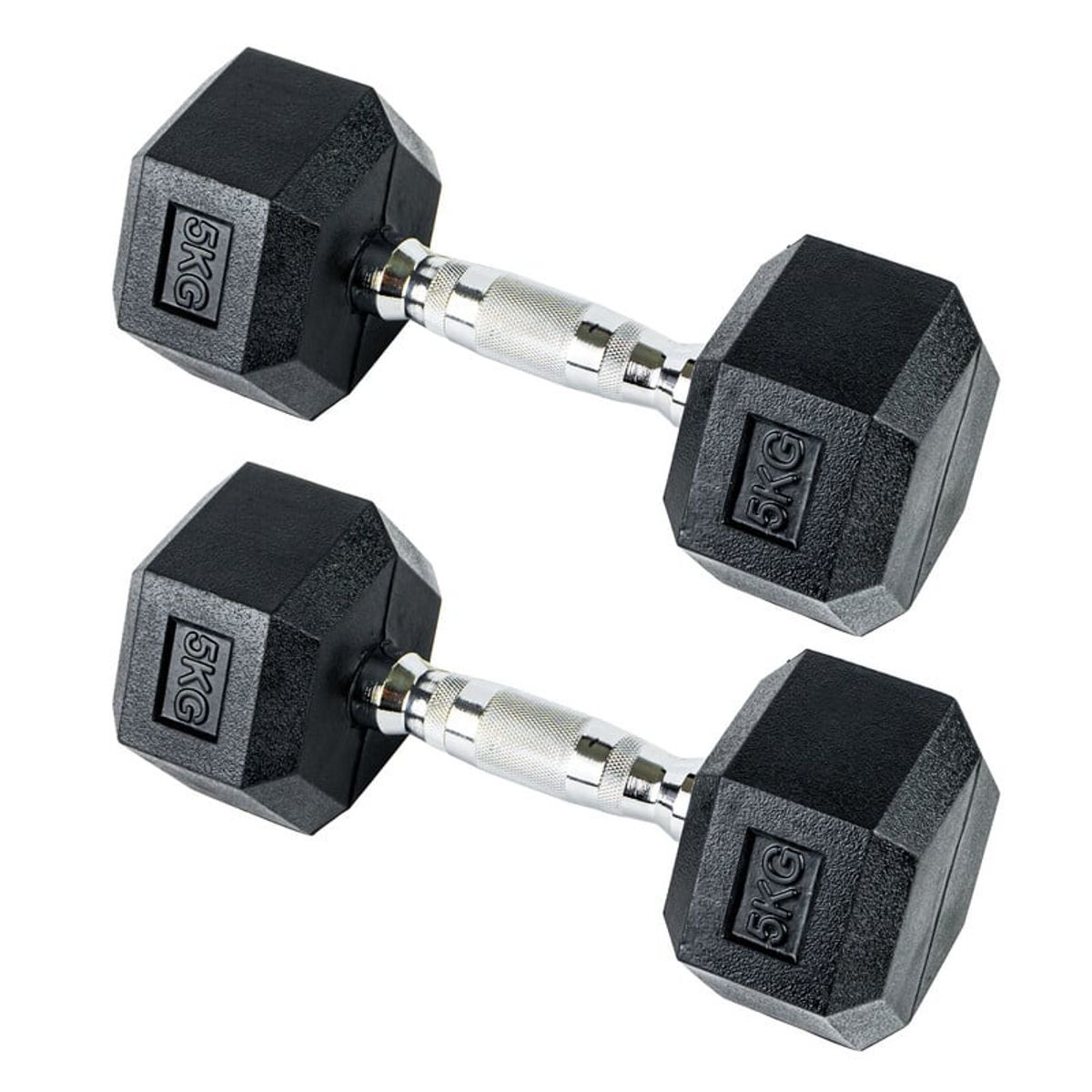 STYLE STARS - Kit x2 Mancuerna Hexagonal 5 Kg  Pesas Entrenamiento Seguro