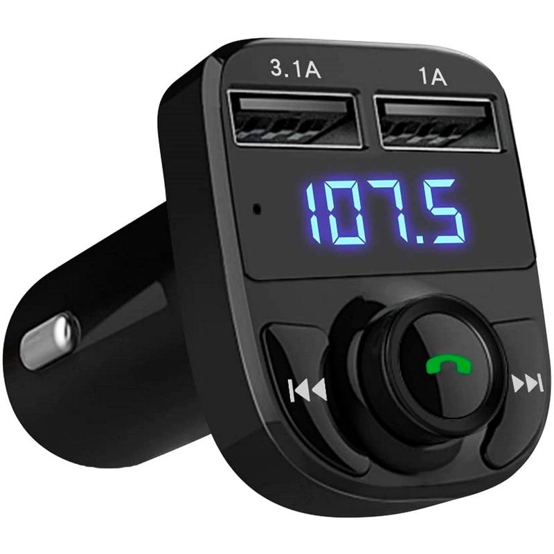 ONE PIXEL - Transmisor Radio Fm Bluetooth MP3 Doble USB Cargador Auto