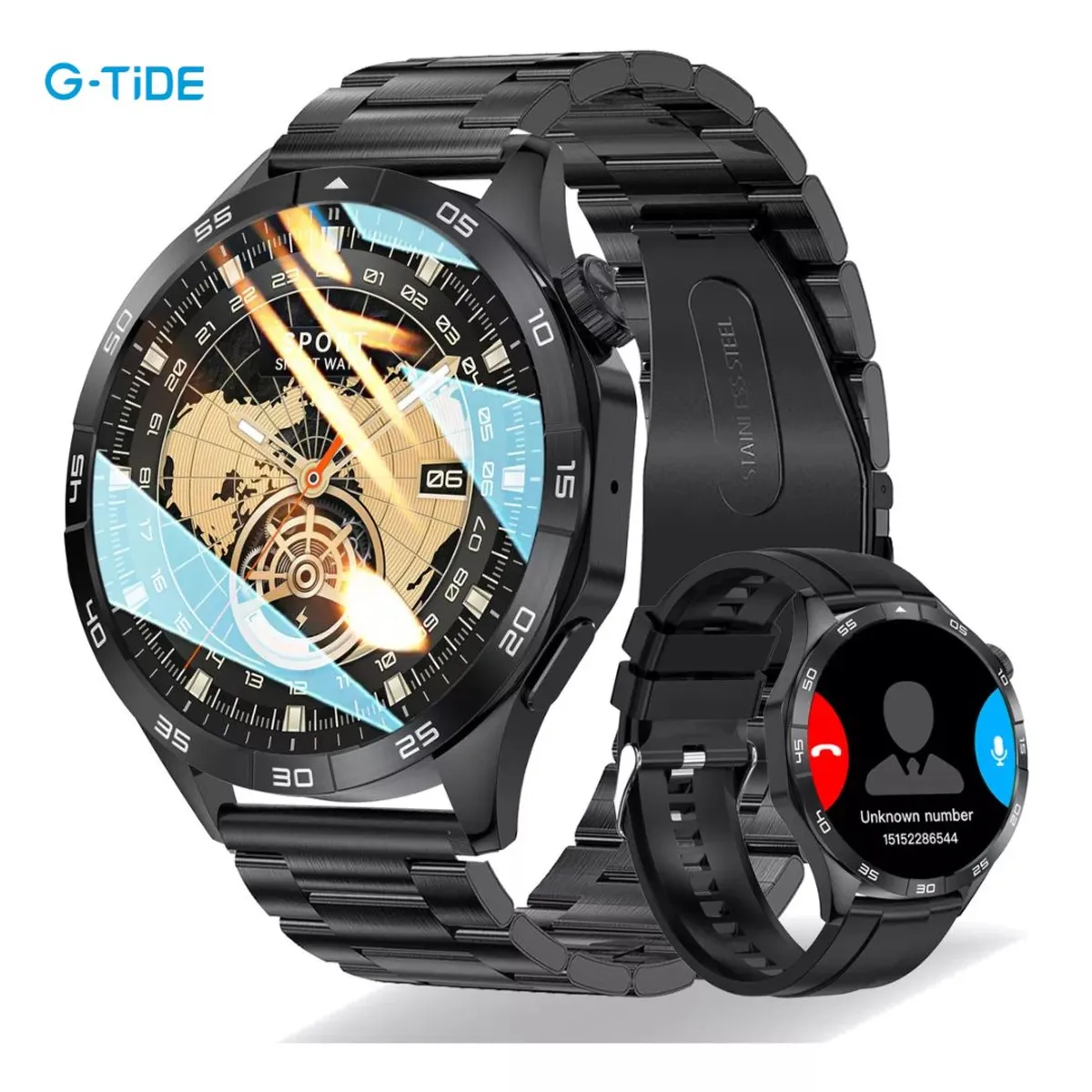 MOBULA - Reloj Inteligente G-TIDE Power Deportivo  Negro