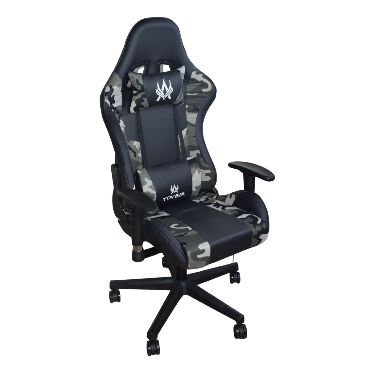 AKIVOY - Silla Gamer Black Cops Ergonomica Reclinable Giratoria