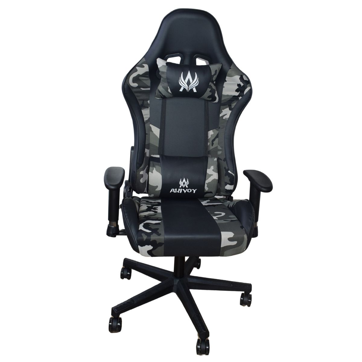 AKIVOY - Silla Gamer Black Cops Ergonomica Reclinable Giratoria