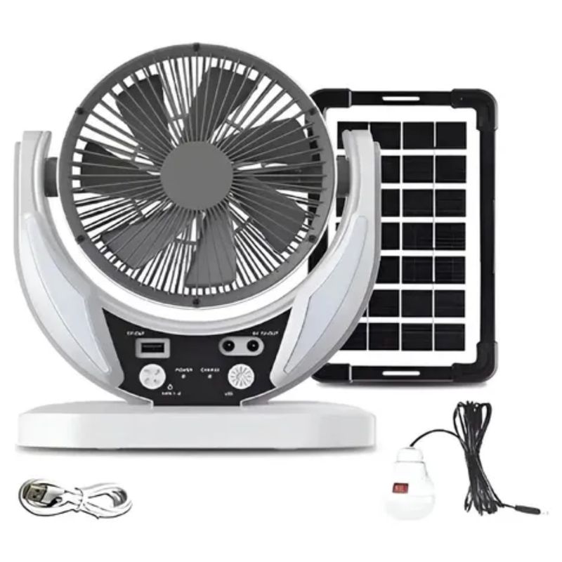 GENERICO - Ventilador Recargable Con Panel Solar