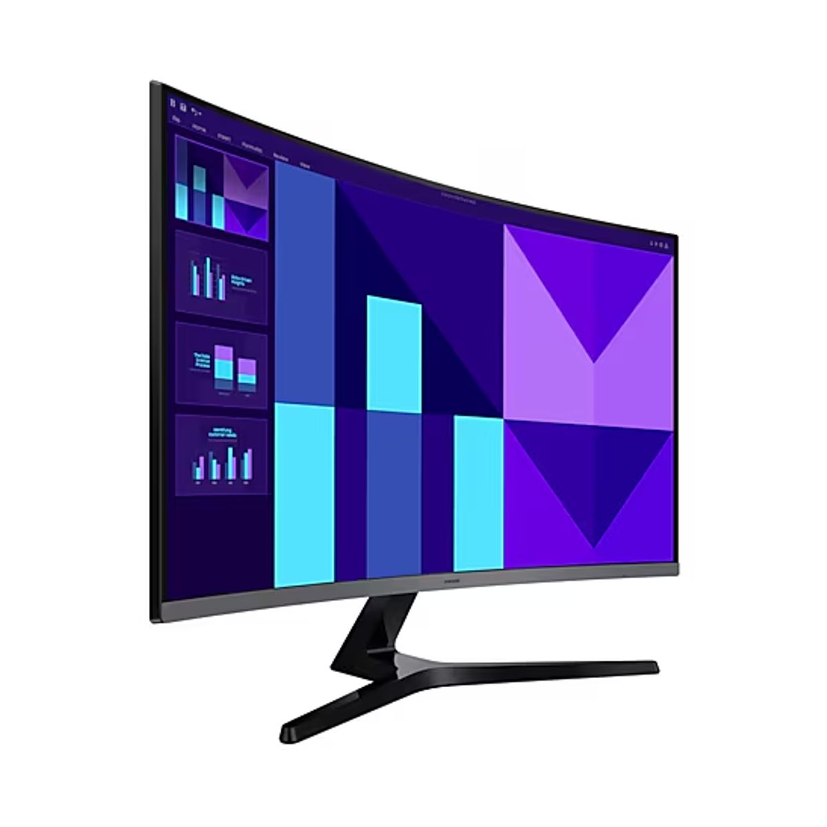 SAMSUNG - Monitor Curvo Samsung 32 Full HD 100Hz HDMI + VGA + Salida de Audífonos LS32D390GANXZA