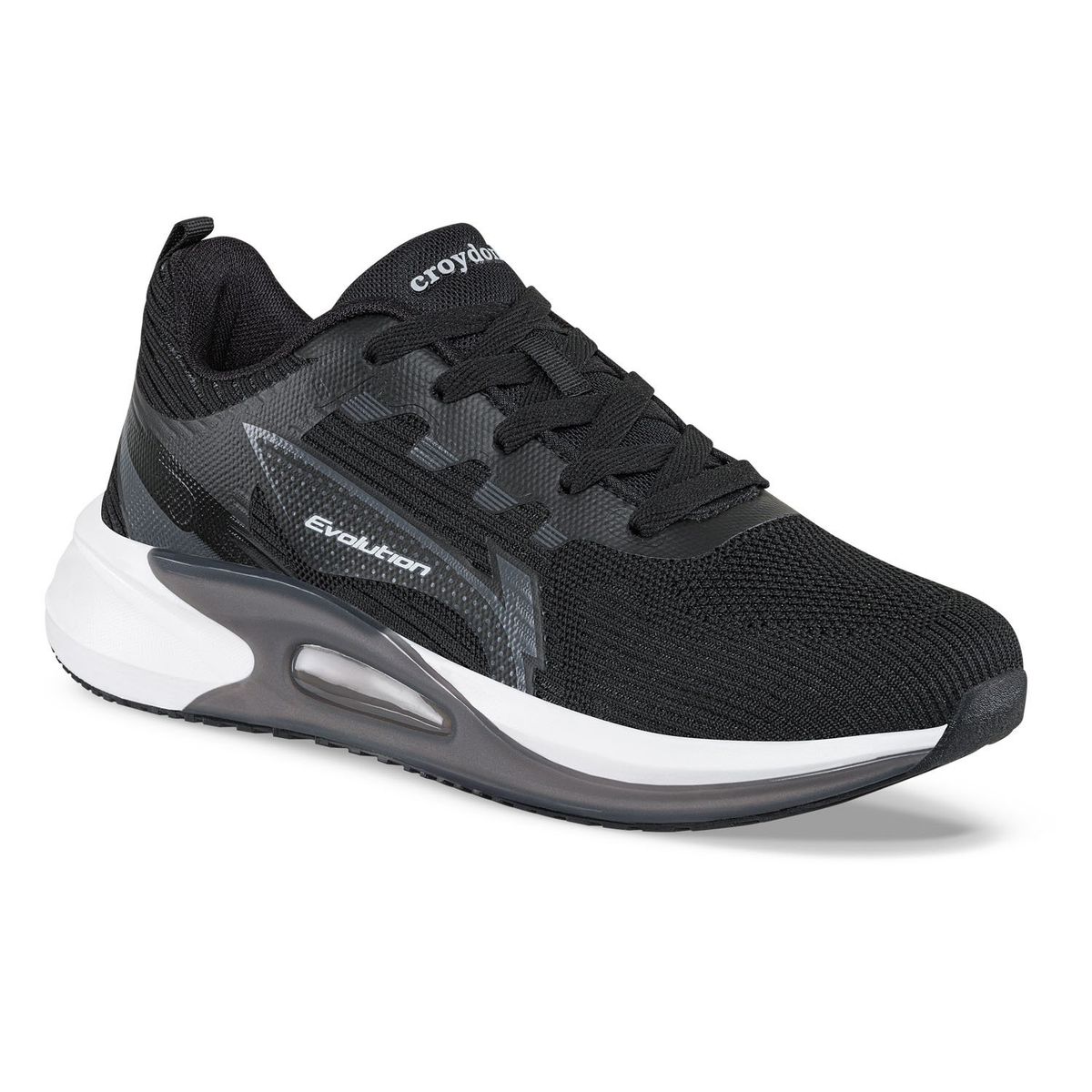CROYDON - Tenis Running Bople Negro-Gris Croydon para Hombre