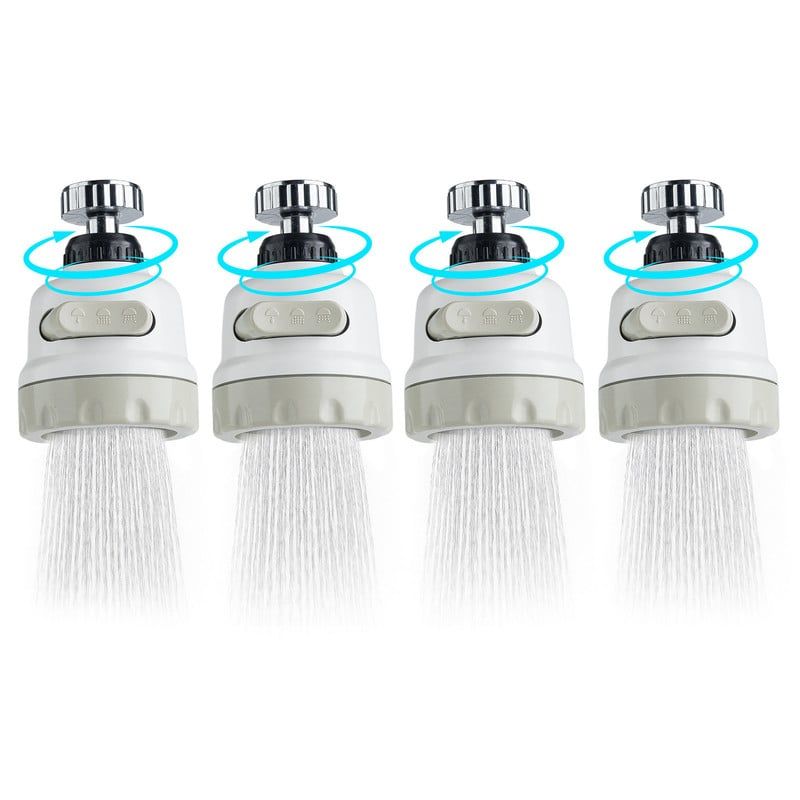 ENERGY PLUS - Set x4 Grifo Ahorrador de Agua Giratorio Adaptador Universal