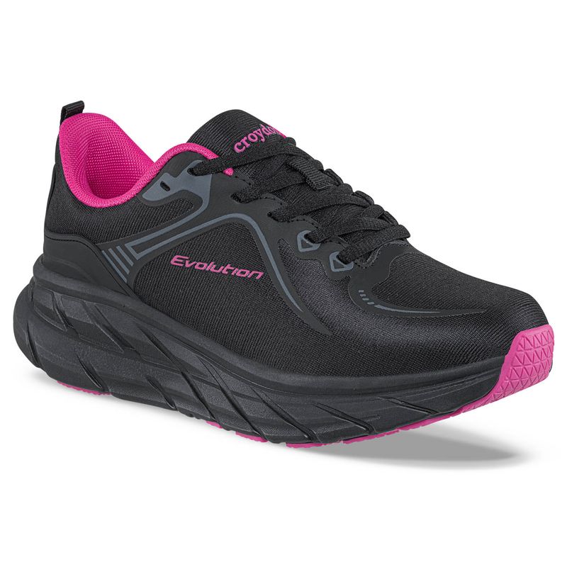 CROYDON - Tenis Running Lukup Negro-Negro para Mujer Croydon