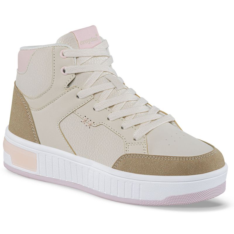 CROYDON - Tenis Urbanos Atrix Beige-Rosa para Mujer Croydon