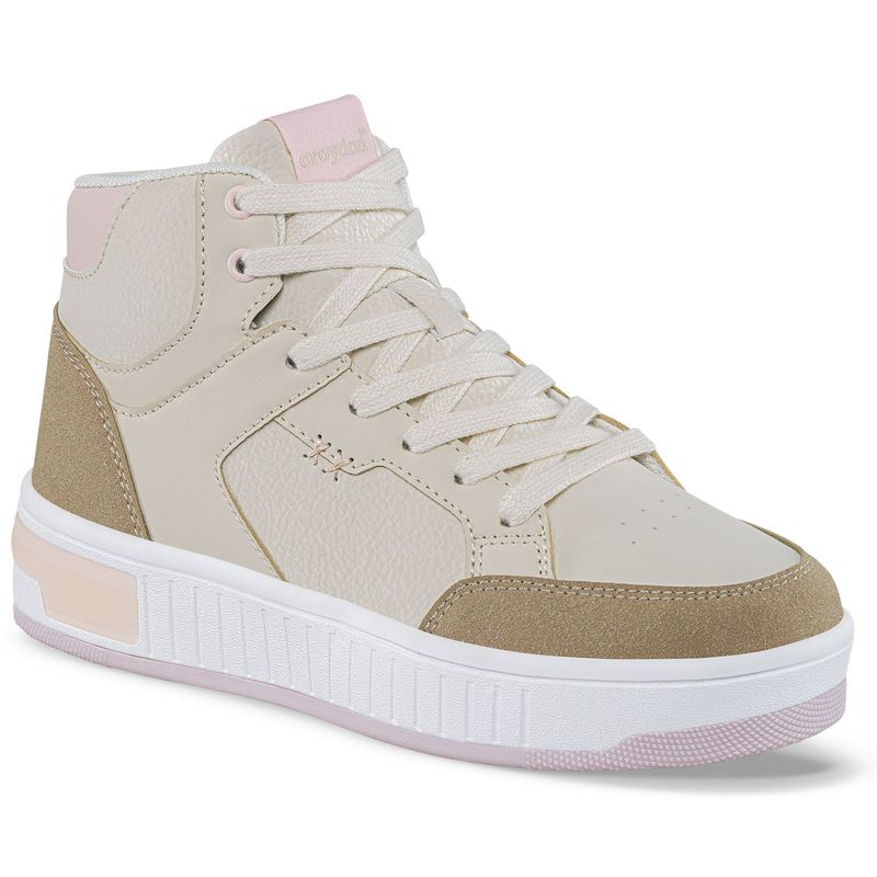 CROYDON - Tenis Urbanos Atrix Beige-Rosa para Mujer Croydon