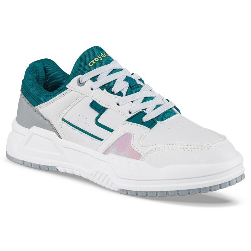 CROYDON - Tenis Urbanos Torx Blanco-Verde para Mujer Croydon