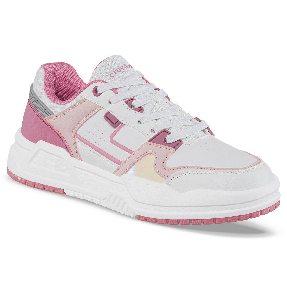 CROYDON - Tenis Urbanos Torx Blanco-Rosa Croydon para Mujer