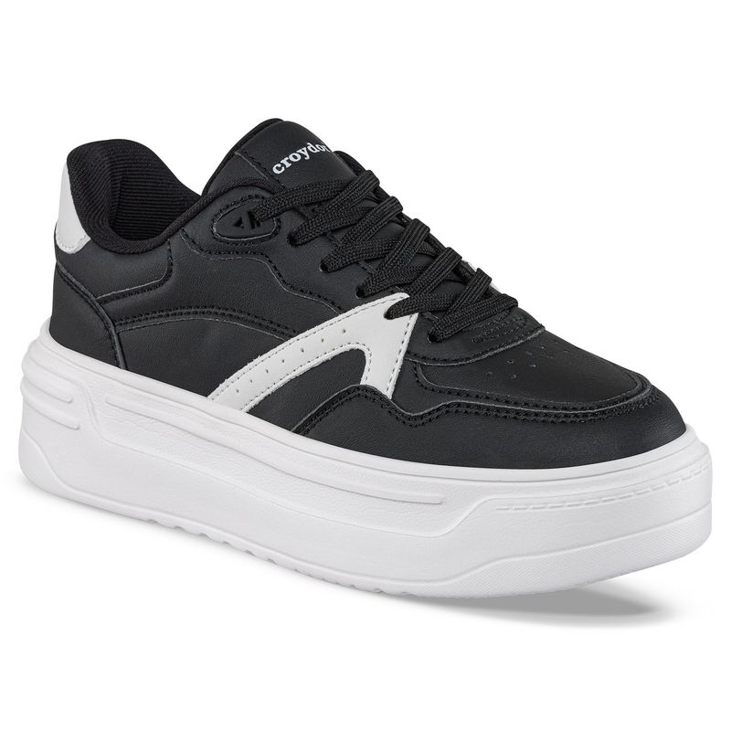 CROYDON - Tenis Urbanos Plitty Negro-Blanco para Mujer Croydon