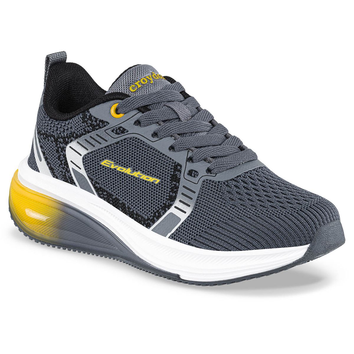 CROYDON - Tenis Running Yalton Gris-Ama Croydon para Niño