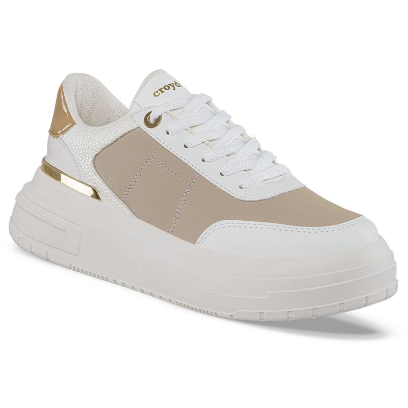 CROYDON - Tenis Urbanos Eleanor Blanco-Café para Mujer Croydon