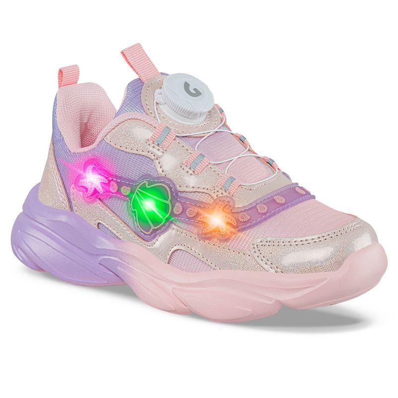 LOS GOMOSOS - Tenis Luces Jomir Rosa para Niña Los Gomosos
