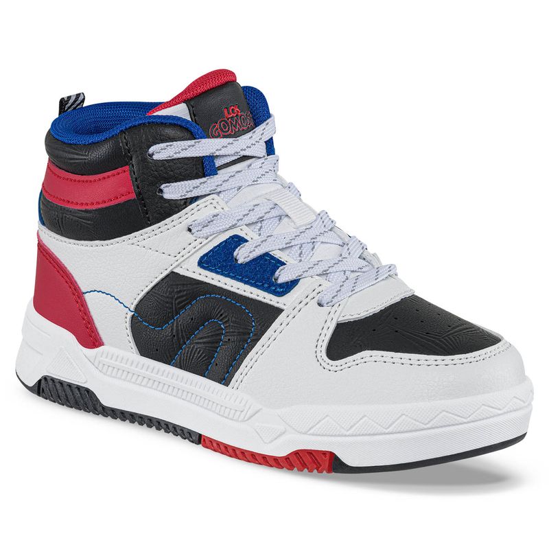 LOS GOMOSOS - Tenis Urbanos Amfer Blanco-Rojo para Niño Los Gomosos
