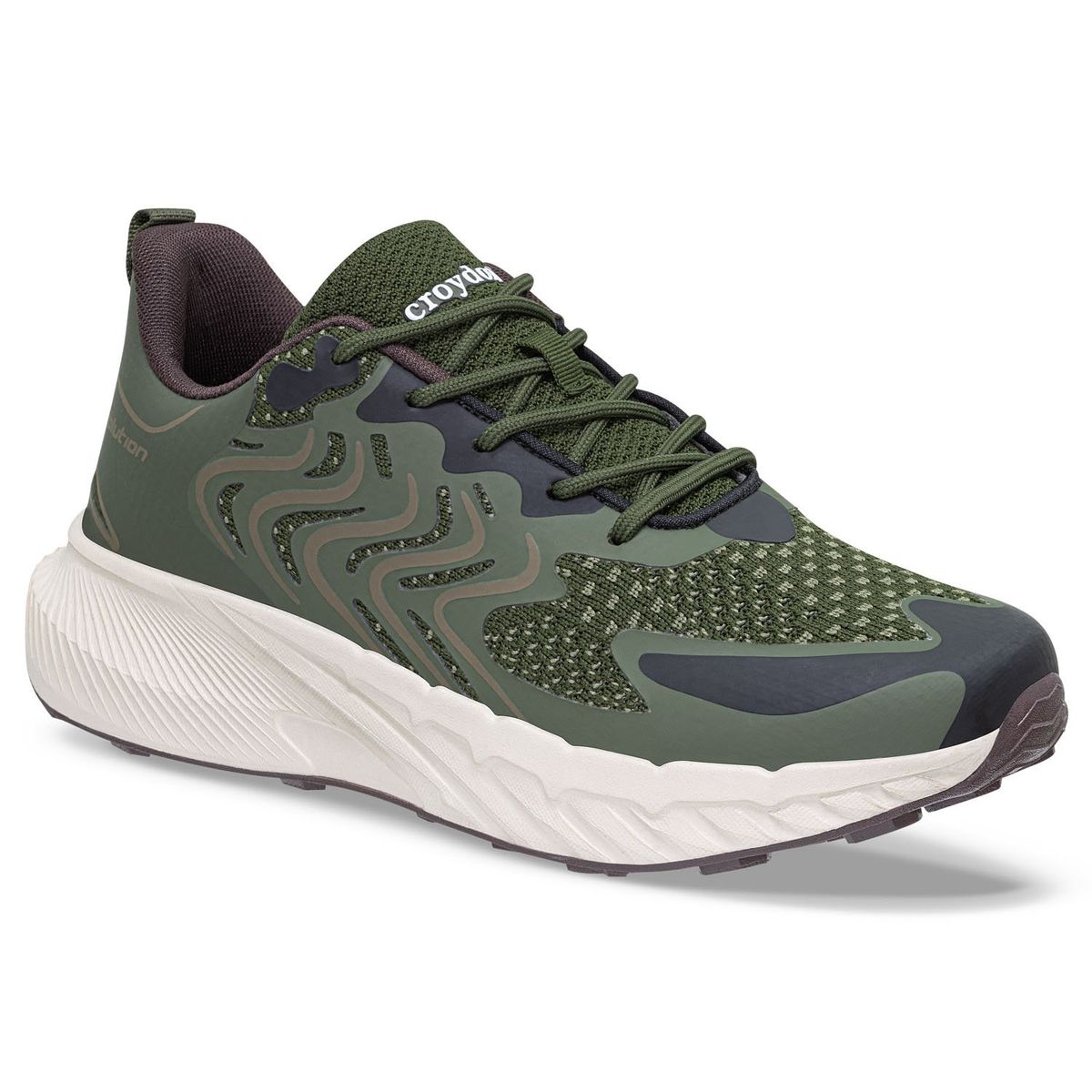 CROYDON - Tenis Running Krox Verde Osc Croydon para Hombre
