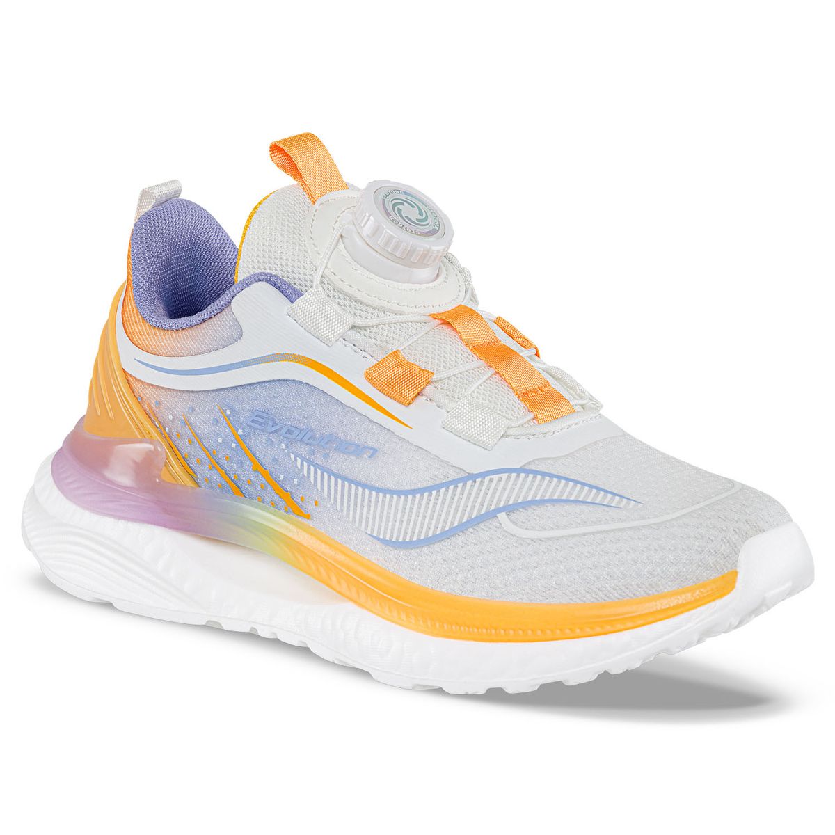 CROYDON - Tenis Running Quarlo Gris-Naranja Croydon para Niña