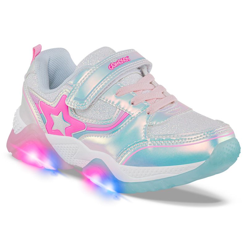 LOS GOMOSOS - Tenis Luces Lunex Blanco para Niña Los Gomosos