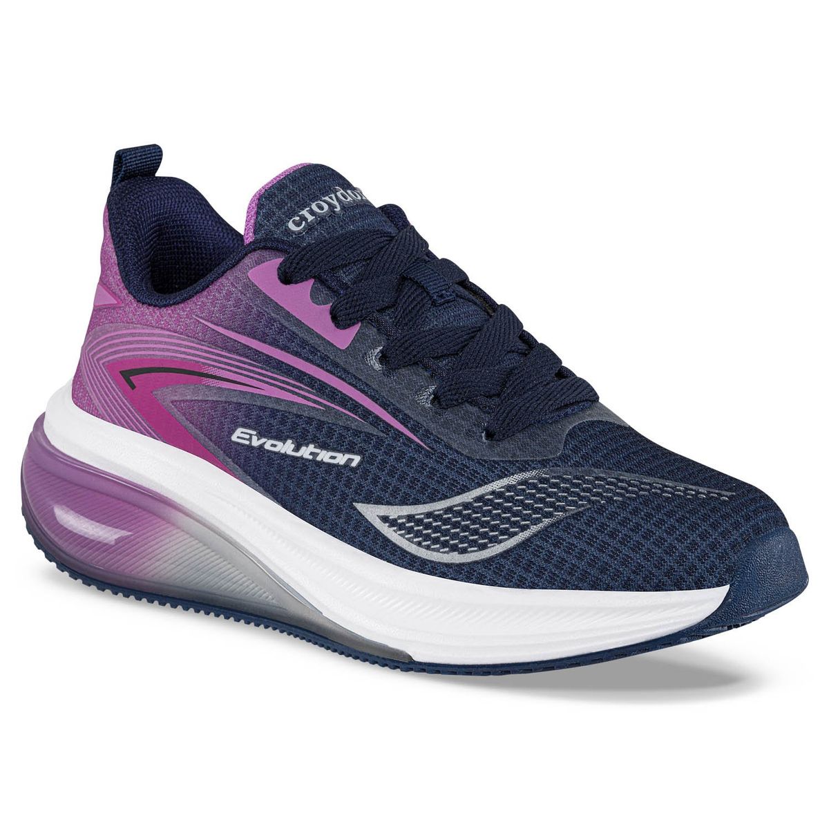 CROYDON - Tenis Running Xarnel Azul-Fucsia Croydon para Niña
