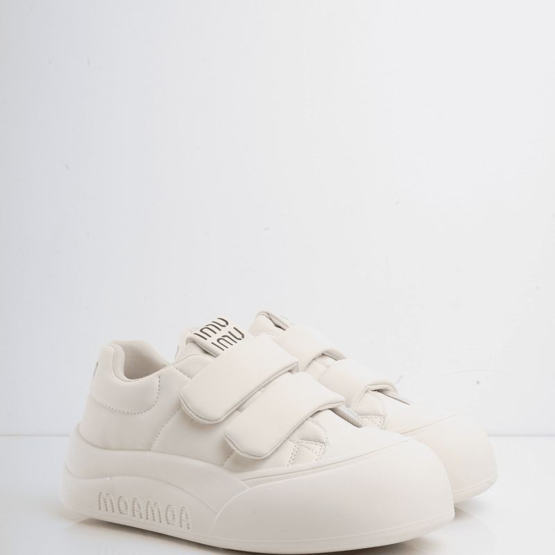 CALZADO ADRENALINA - Tenis blancos con velcro cooper