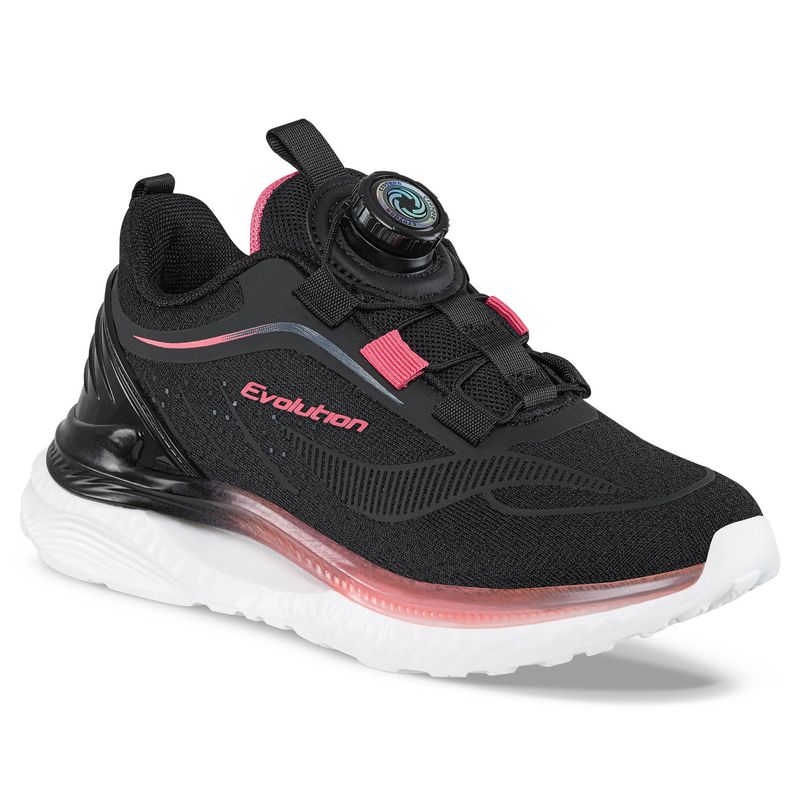 CROYDON - Tenis Running Quarlo Negro-Coral para Niña Croydon