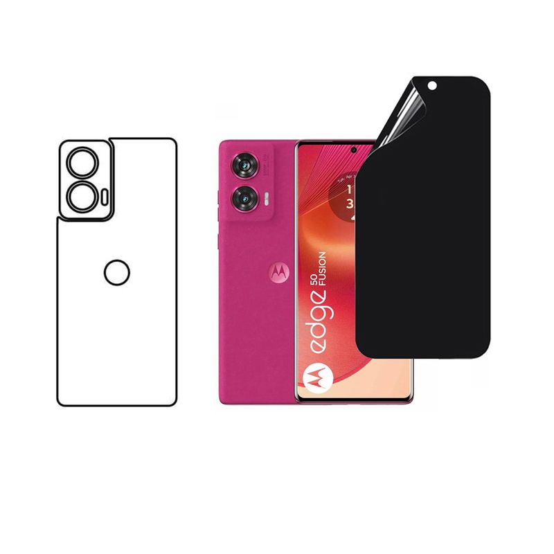 GENERICO - Protector Antiespia +Trasero en Hidrogel Para Motorola Edge 50 Fusion