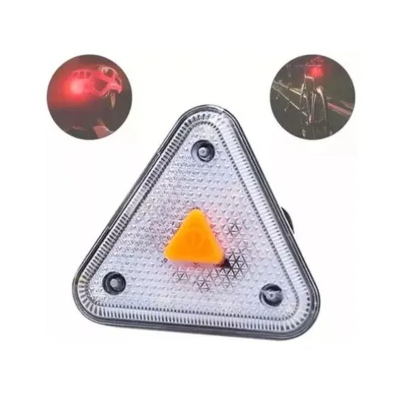 GENERICO - Luz Trasera Triangular Para Bicicleta