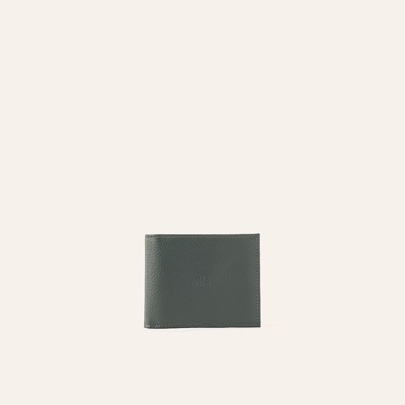 MARIO HERNANDEZ - Billetera Extraplana Con Inserto Malaquita Esencial