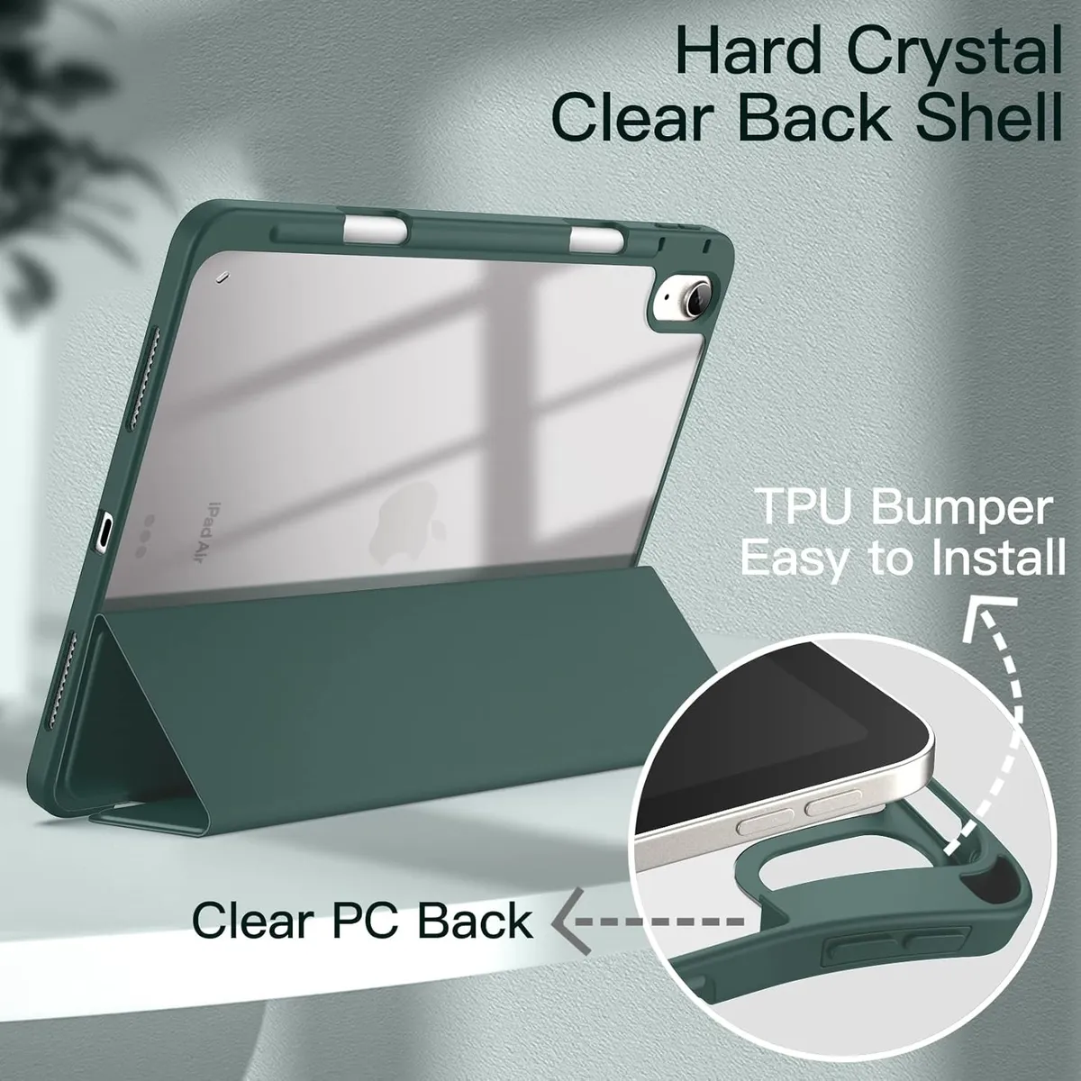 GENERICO - Smart Case cristal transparente Para iPad 11 A16 2025