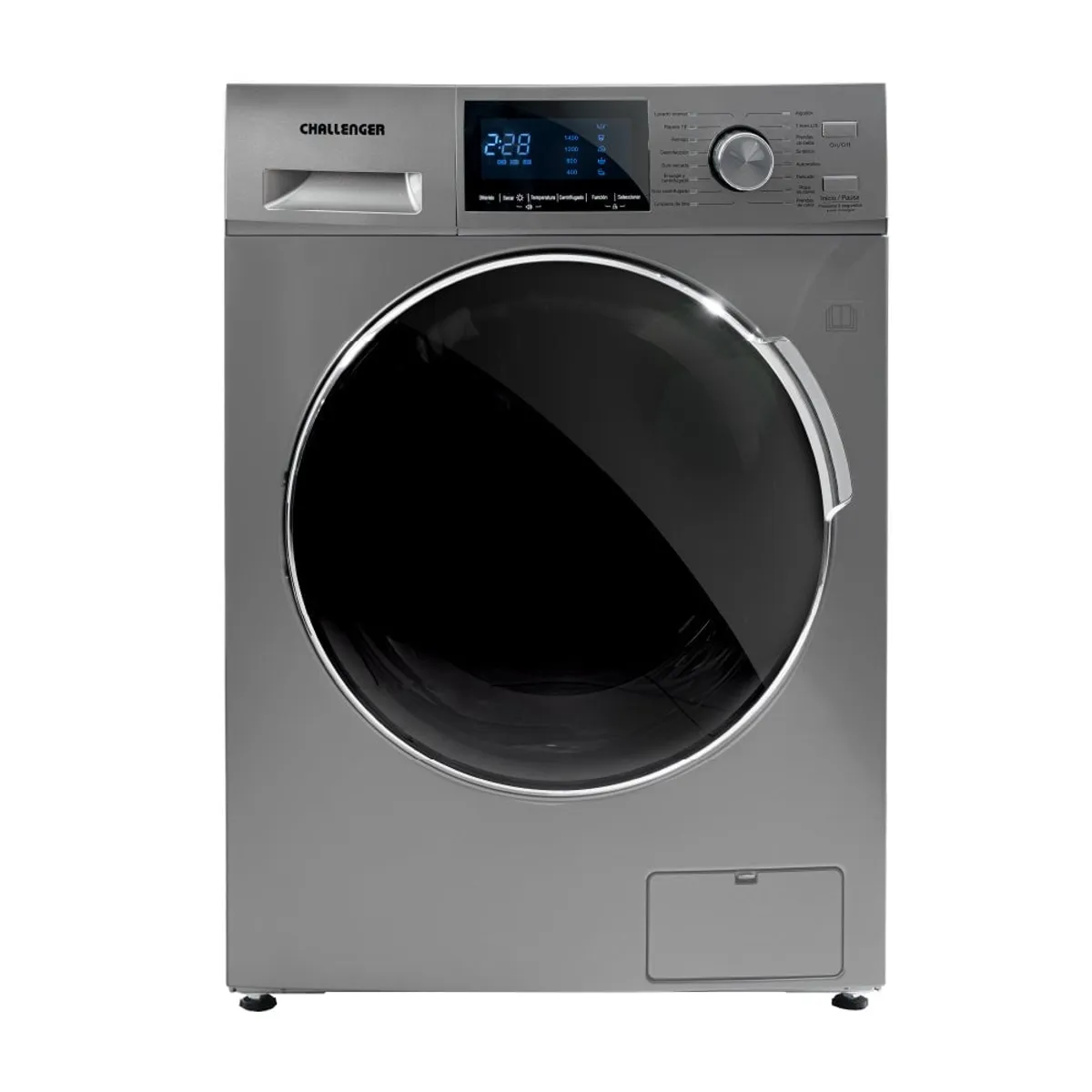 CHALLENGER - Lavadora y Secadora Inventer Con Panel Digital 14kg Challenger Color Gris