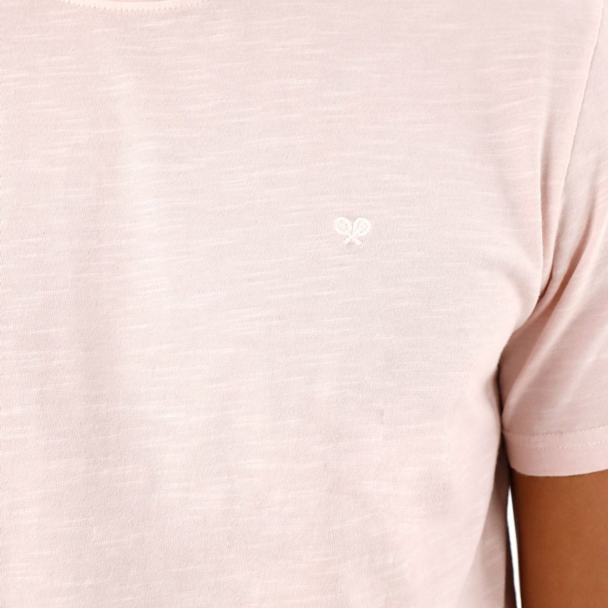 TENNIS - Camiseta manga corta rosada para hombre