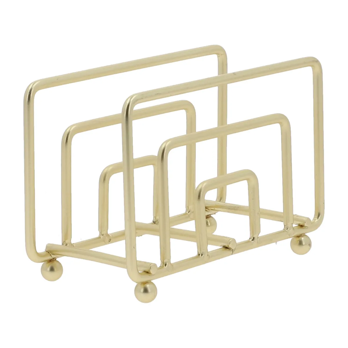 AMBIENTE GOURMET - Servilletero cuatro dorado mate Ambiente Gourmet