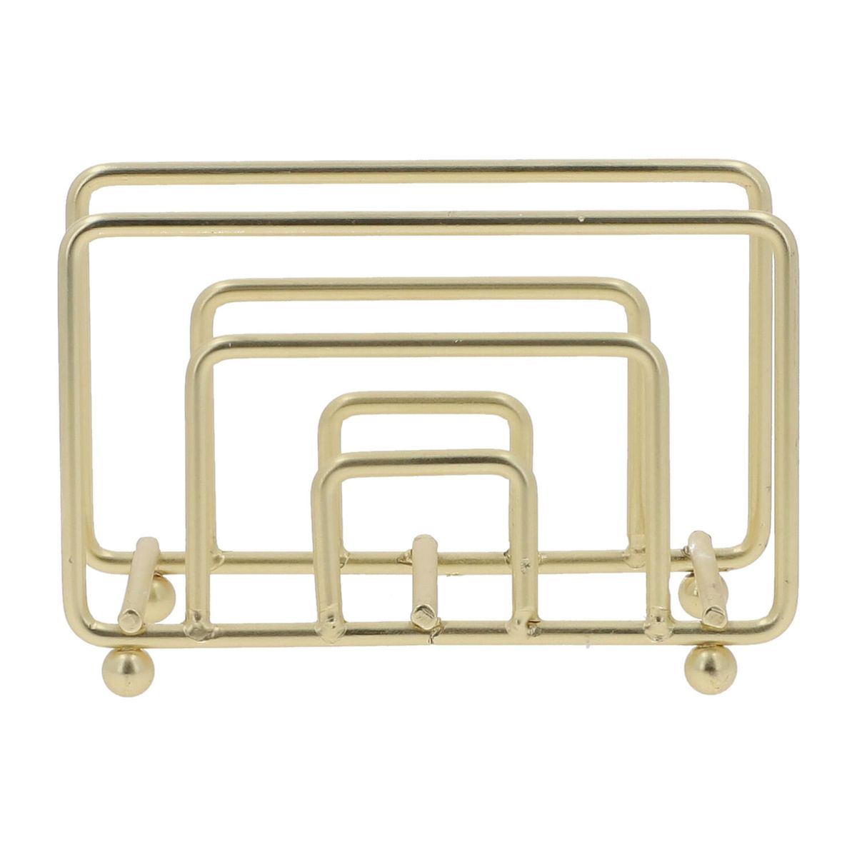 AMBIENTE GOURMET - Servilletero cuatro dorado mate Ambiente Gourmet