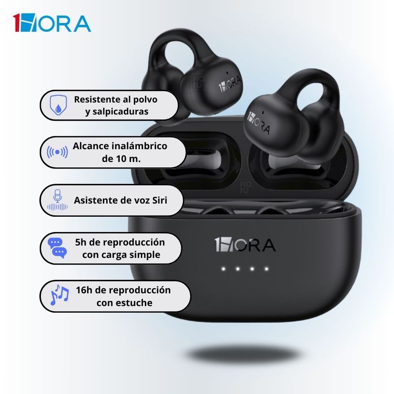 1HORA - Audifonos Inalambricos Monoaural 1HORA - Negros